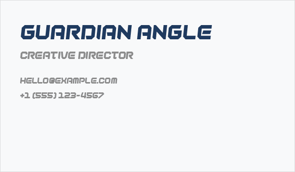 Guardian Angle Business Card