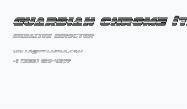 Guardian Chrome Italic Business Card