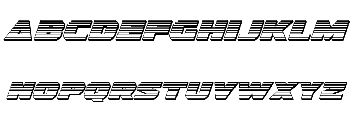 Guardian Chrome Italic Font LOWERCASE