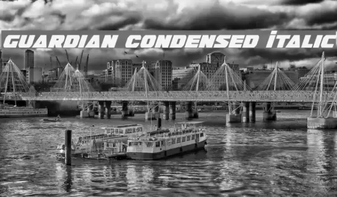 Guardian Condensed Italic Font examples