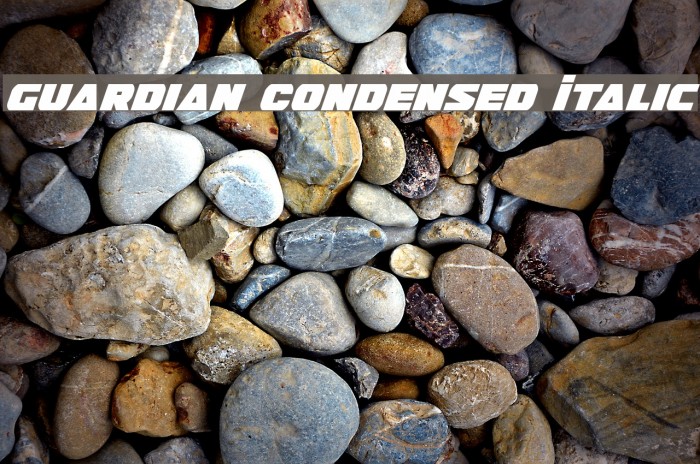 Guardian Condensed Italic Font examples
