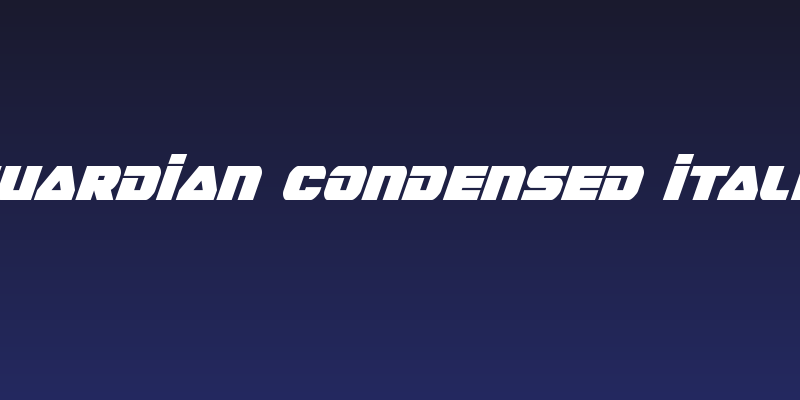 Guardian Condensed Italic Social Header