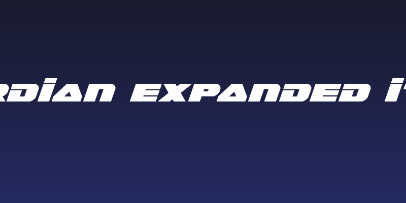 Guardian Expanded Italic Social Header