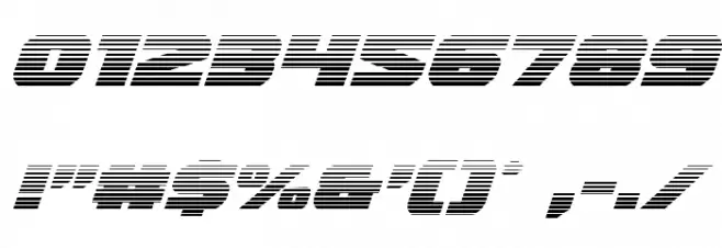 Guardian Gradient Italic Font OTHER CHARS