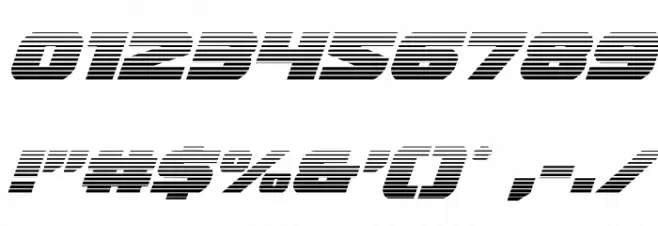 Guardian Gradient Italic Font OTHER CHARS