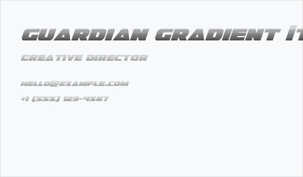 Guardian Gradient Italic Business Card