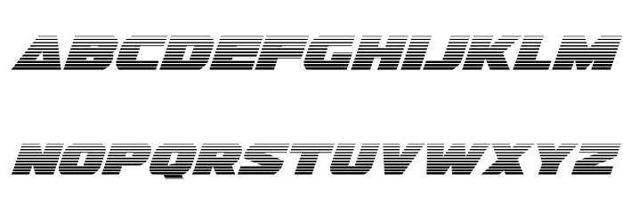 Guardian Gradient Italic Font LOWERCASE