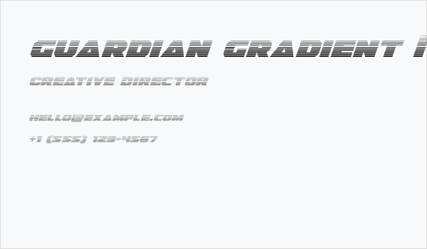 Guardian Gradient Italic Business Card