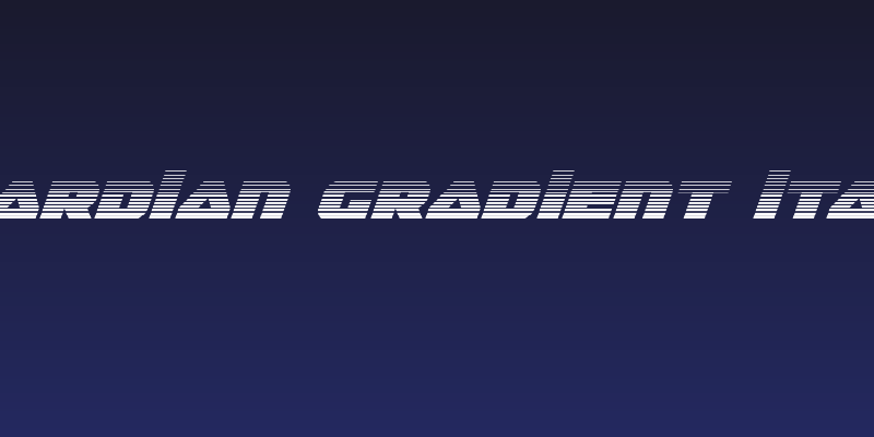 Guardian Gradient Italic Social Header