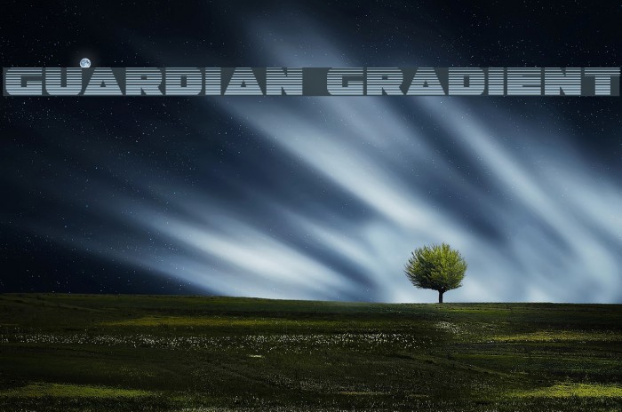 Guardian Gradient Font examples