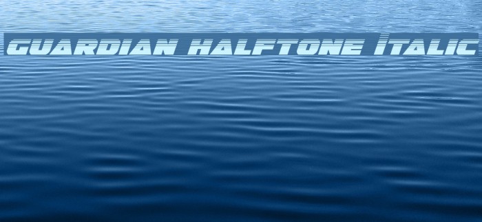 Guardian Halftone Italic Font examples