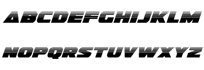 Guardian Halftone Italic Font LOWERCASE