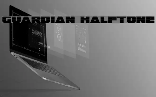 Guardian Halftone Font examples