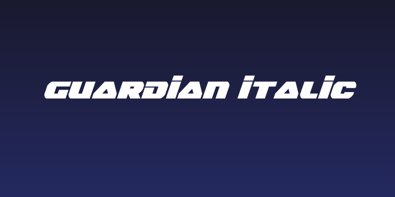 Guardian Italic Social Header
