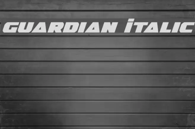 Guardian Italic Font examples