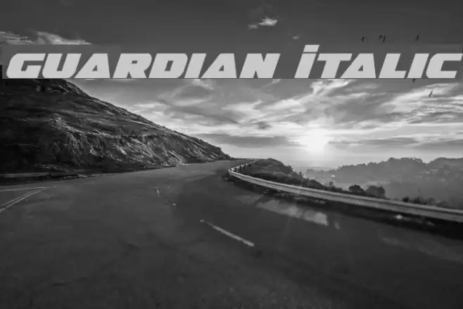 Guardian Italic Font examples