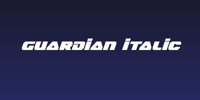 Guardian Italic Social Header