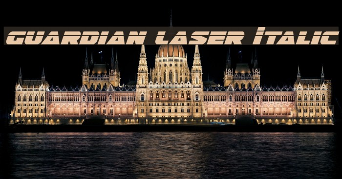 Guardian Laser Italic Font examples