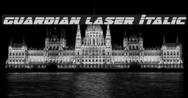 Guardian Laser Italic Caratteri examples