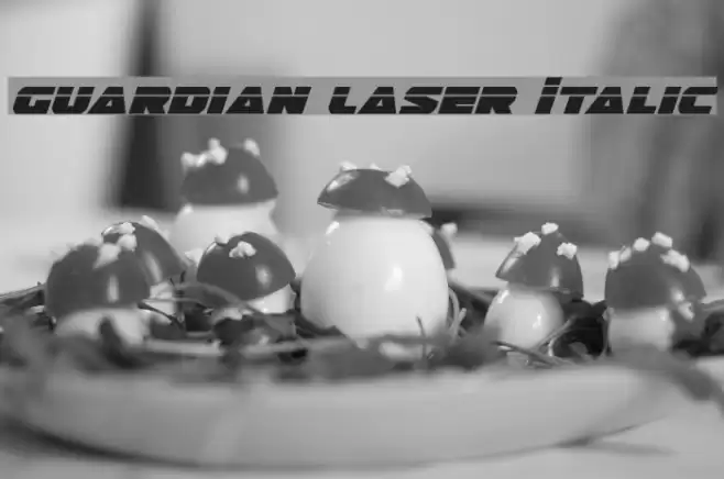 Guardian Laser Italic Caratteri examples