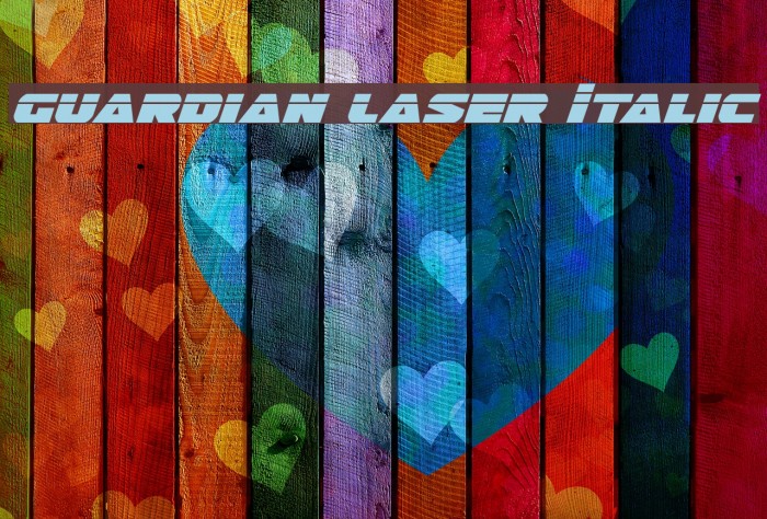 Guardian Laser Italic Font examples