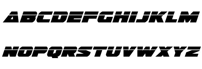 Guardian Laser Italic Font LOWERCASE