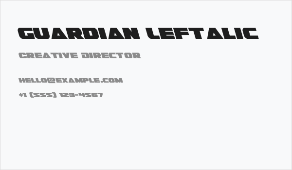 Guardian Leftalic Business Card