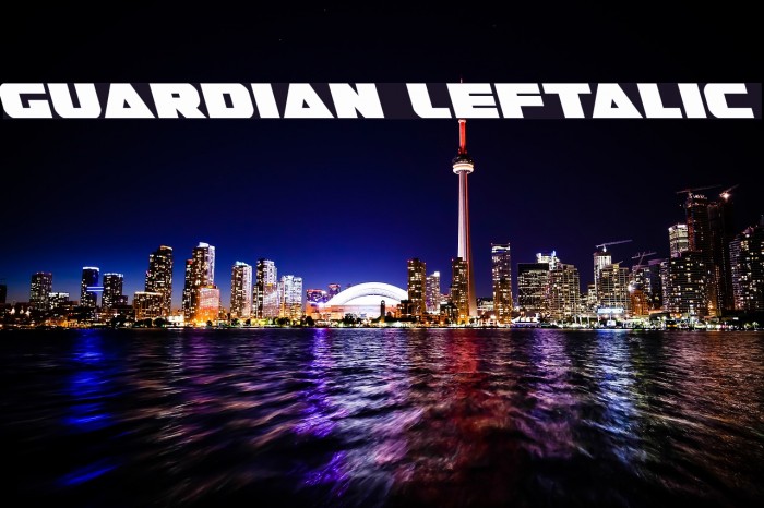 Guardian Leftalic Font examples