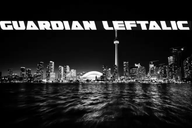 Guardian Leftalic Font examples