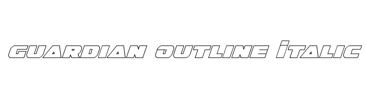 Guardian Outline Italic Шрифта