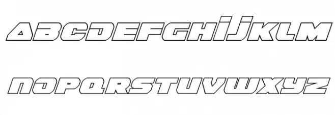 Guardian Outline Italic Font Litere mari