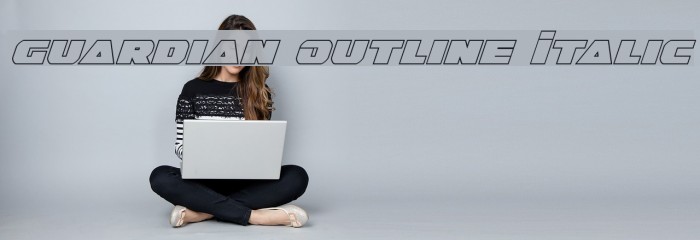 Guardian Outline Italic Font examples