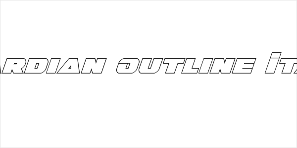 Guardian Outline Italic Logo