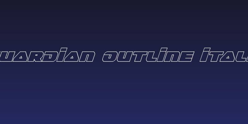 Guardian Outline Italic Social Header