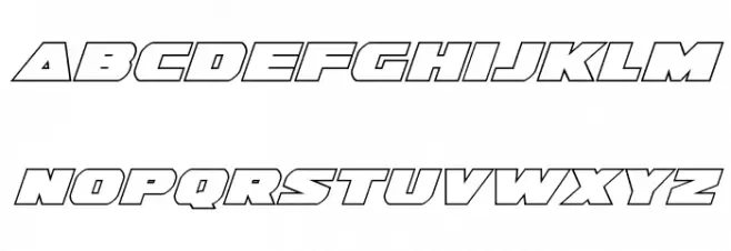 Guardian Outline Italic フォント 小文字