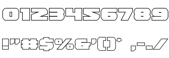 Guardian Outline Font OTHER CHARS
