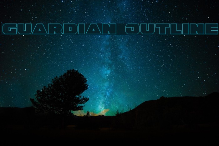 Guardian Outline Font examples