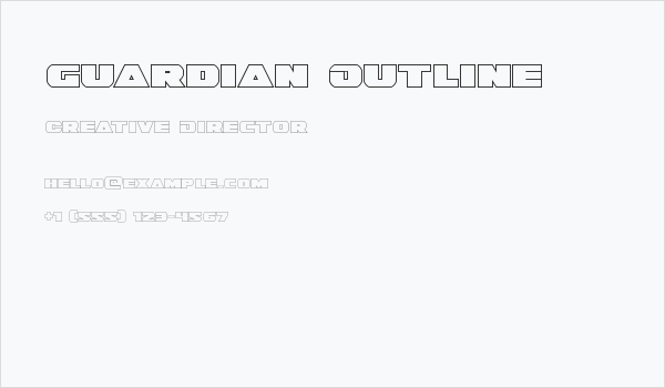 Guardian Outline Business Card