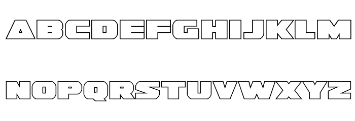 Guardian Outline Font LOWERCASE