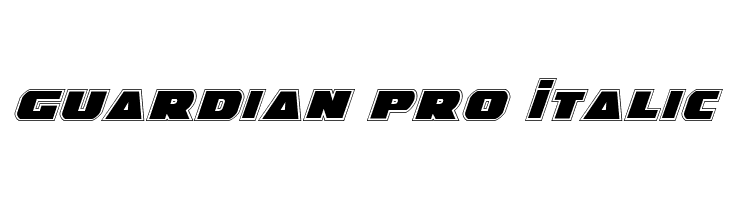 Guardian Pro Italic Font