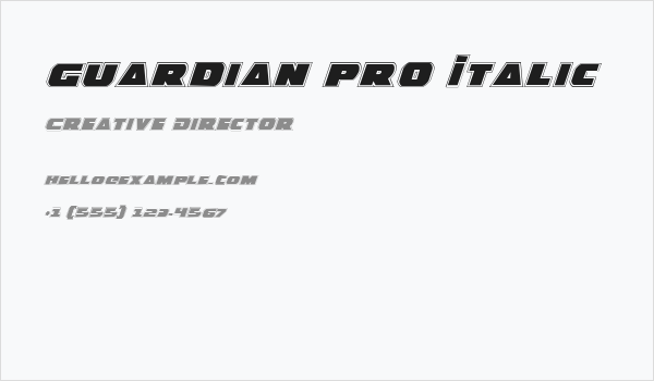 Guardian Pro Italic Business Card
