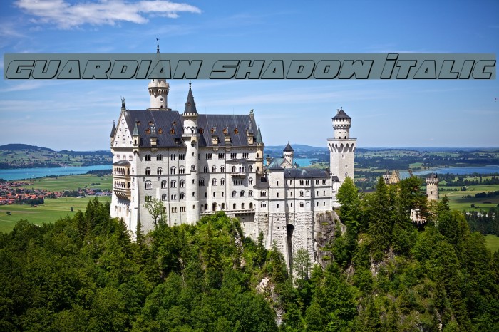 Guardian Shadow Italic Font examples