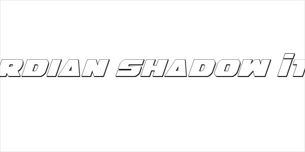 Guardian Shadow Italic Logo