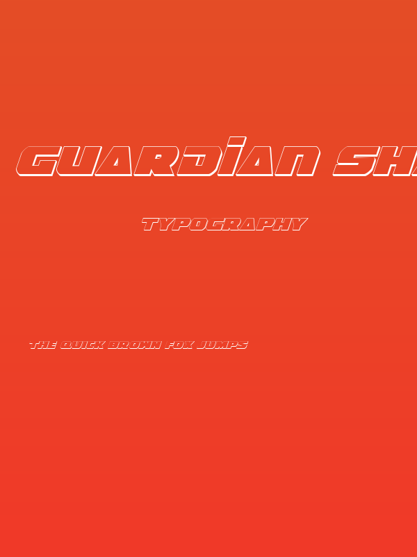 Guardian Shadow Italic Poster