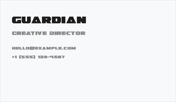 Guardian Business Card