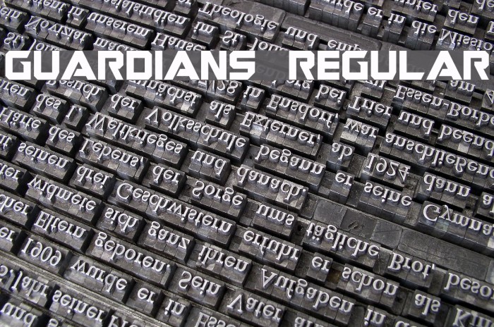 Guardians Regular Font examples
