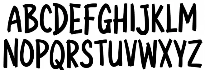Guargum Schriftart Groß