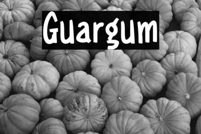 Guargum Font examples