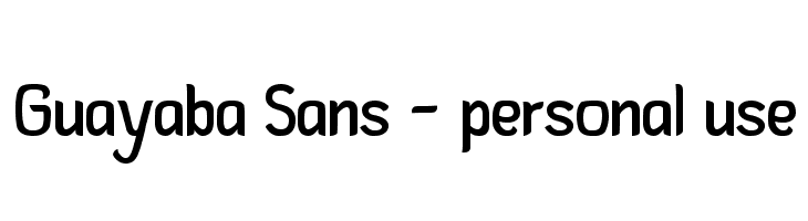 Guayaba Sans - personal use  Fuentes Gratis Descargar
