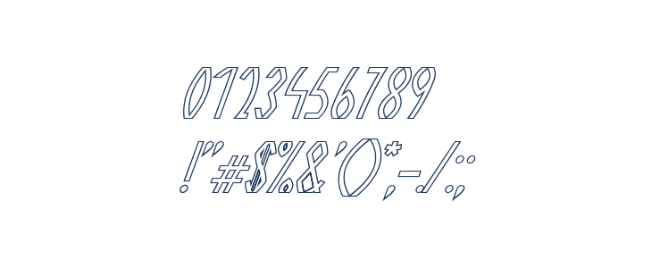 Guazhiru Italic Outlined Other Characters